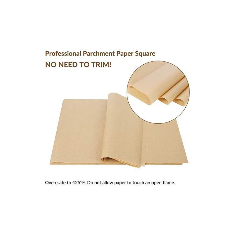 100 Sheets 25 * 35cm Brown Pre-Cut Baking Parchment Paper