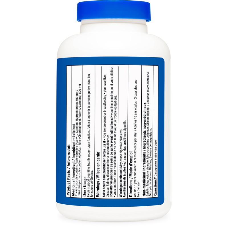 Nutricost Acetyl L-Carnitine 1500mg, 180 Capsules - Non-GMO and Gluten