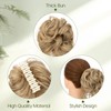 Benehair Messy Bun Hair Piece Wavy Curly Claw Clip Hair