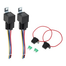 HOPESPANNER 5Pins 48V 40A Relay for Motorcycle Car Truck Boat with Sockets Fuses Black 1 Set Metal Hanging