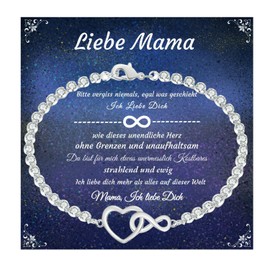 Nyisie Mother's Day Gift for Mum Gift for Mum - Mother's Day Gift Mum Gift Chain - 925 Silver Necklace for Mum, Sterling Silver