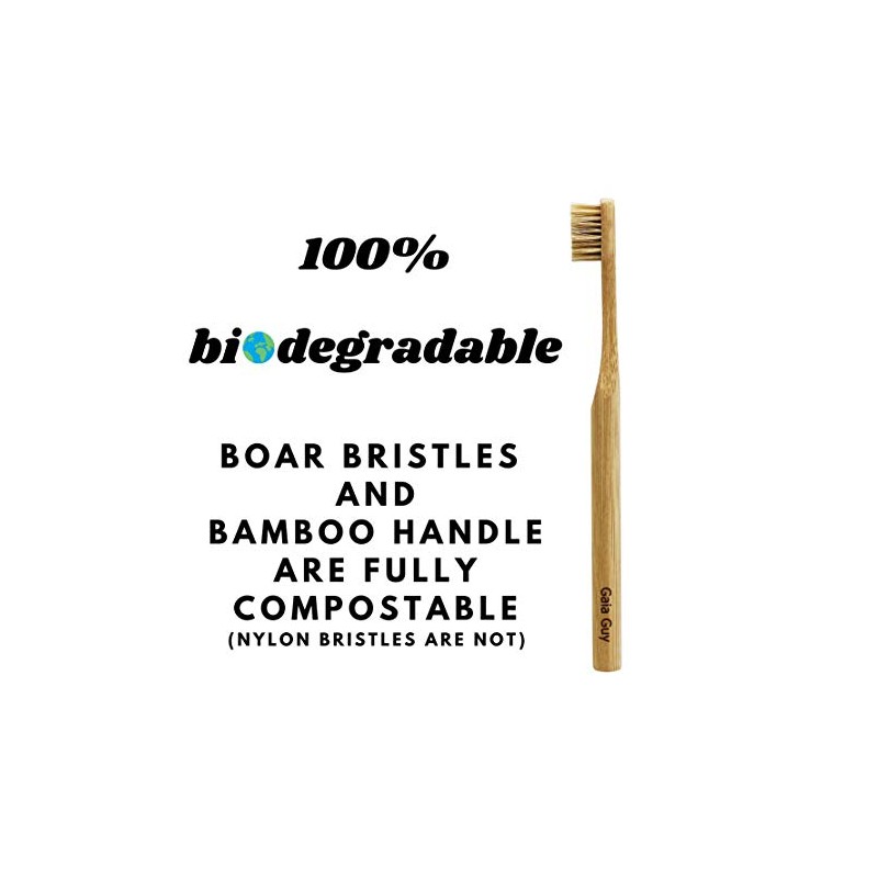 Cepillo de Dientes de Bambú con Cerdas Naturales (SIN Nylon