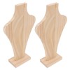 2pcs Wooden Necklace Display Stand Vase Shaped Light Weight Solid