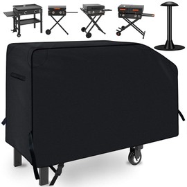 NEXCOVER 28 Inch Griddle Cover | for Blackstone 28 Inch 2 Burner Griddle Cooking Station | Waterproof Heavy Duty Gas Grill Cover | 600D Polyester Anti-UV Canvas Flat Top BBQ Cover with Support Pole.