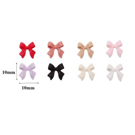 50Pcs Bow Nail Charms Resin Bow-Knot Nail Art Charms Multicolour 3D Bowknot Accessories for Women DIY Nail Art Decoration