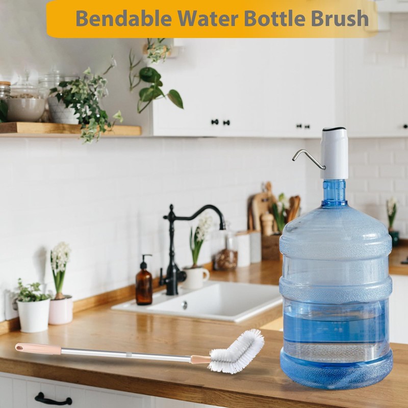 Water Bottle Cleaning Brush, 2 Pack 28inch Bendable Water Bottle