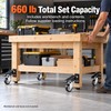 Retractable Workbench Casters, Set of 4 – 660 lb Total