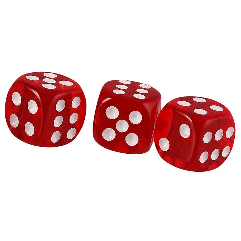Yiotfandoll 10PCS Polyhedral Dice - D6 Acrylic Dice (16mm, Transparent