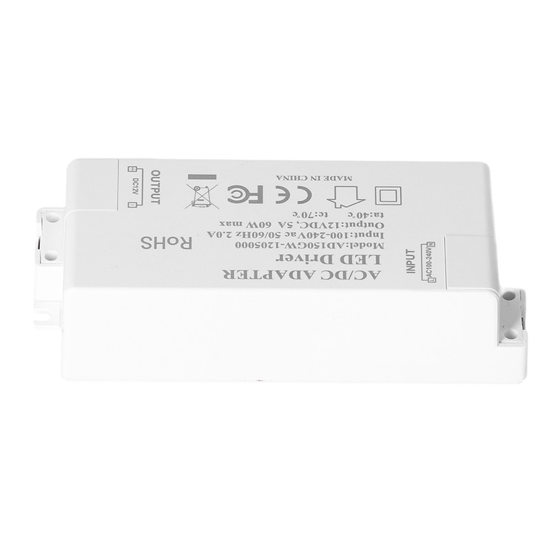 60W LED Driver Transformer Input AC100‑240V Output DC12V 5A DIY