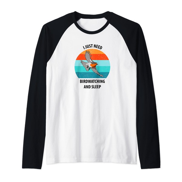 Bird Feathers Wings Fly Bird Watching Birding Raglan Baseball Tee