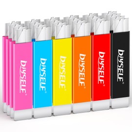 DIYSELF 24 Pack Box Cutter Utility Knife, Single Edge Razor Blade Knife, Metal Razor Knife Box Cutter Retractable, Box Package Letter Opener, Cute Small Mini Box Cutters, Retractable Knives