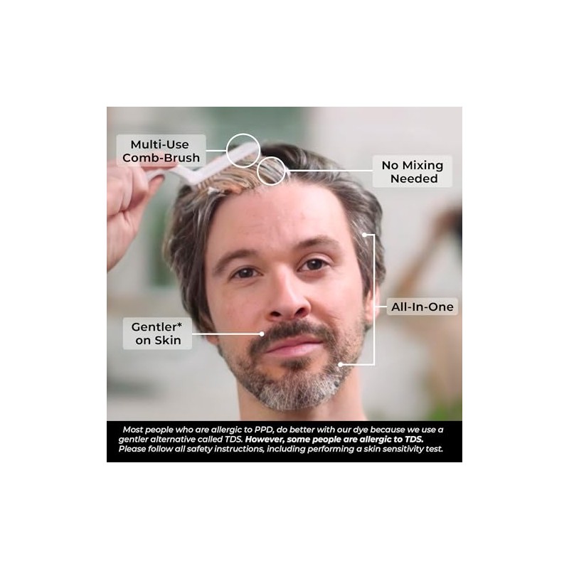 SIMPLER HAIR COLOR Kit Para Hombre Para Una Cobertura Total