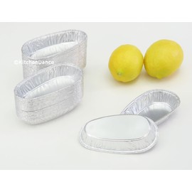 KitchenDance Disposable Aluminum Potato Shell Pan - 2.7 Ounces Oval Aluminum Foil Pans for Twice Baked Potatoes, Mashed Potato Boats, Baking Pans Perfect for Easy and Elegant Serving, 8100, 50 Count
