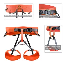 KAILAS Airo UIAA CE Certified Lightweight Climbing Harness Rope Waist Harness for Rocking Climbing Alpinism Zipline Rappelling Hunting Tree Climbing Rescue