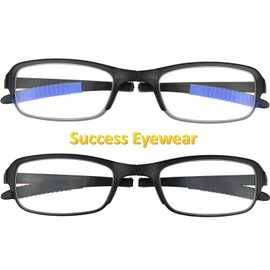 Reading Glasses 2 Pair Fashion Folding Readers with Cases Unisex Glasses for Reading for Men and Women +1