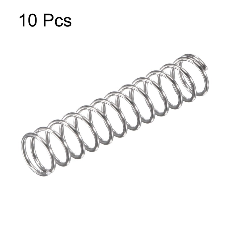 TOP-VIGOR 10Pcs Compression Spring, 8mm OD,0.8mm Wire Size,50mm Free Length