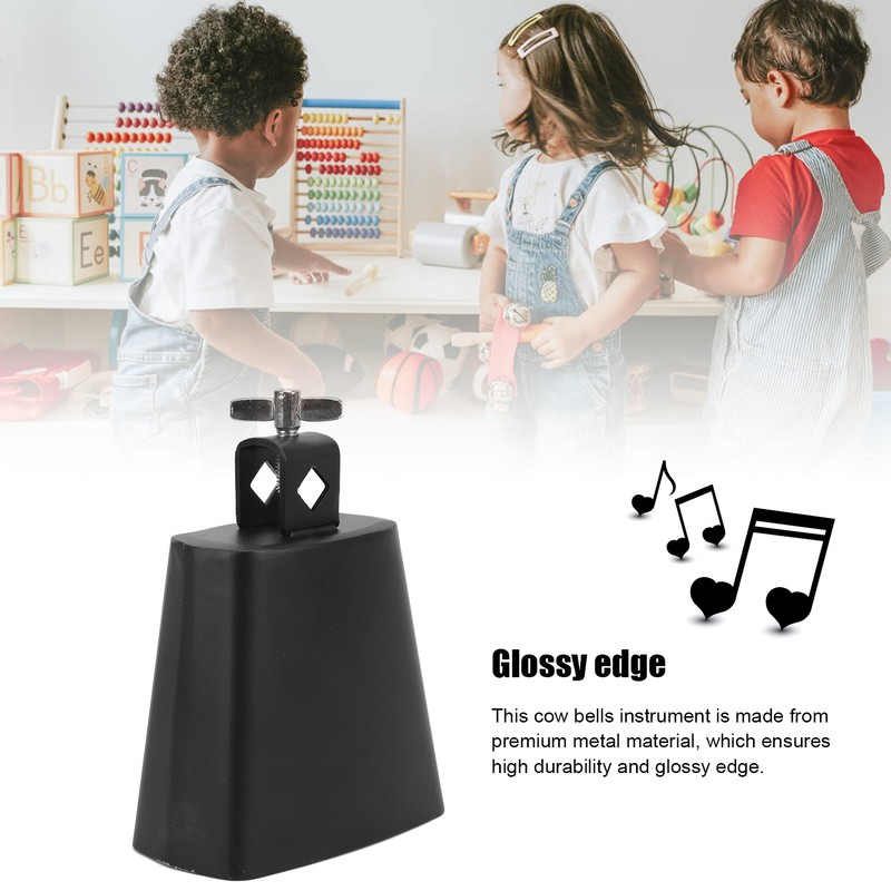 Cow Bells Instrument Metal High Durability Glossy Edge Wide Application