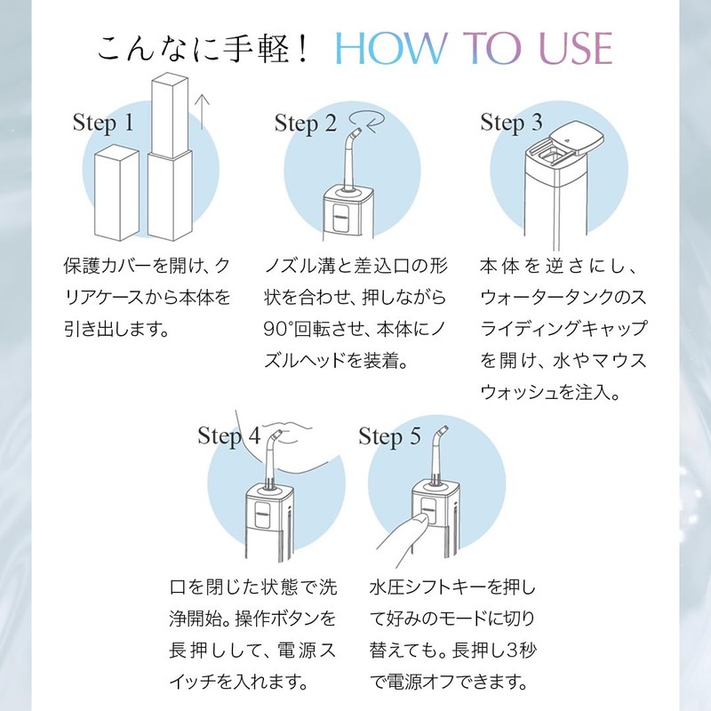 YOX YJW-600 Jet Washer, Oral Washer, Water Flosser, Compact, Convenient