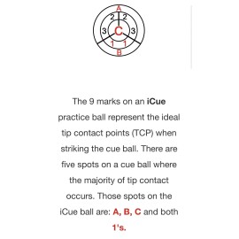 Aramith 2 1/4” iCue Clock Billiards Training Pool Cue Ball