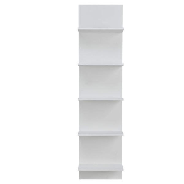 Danya B. Decorative Wall Mount Vertical Shelving Unit – Modern Column Shelves (White)
