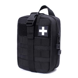 Honestptner Molle Pouch, Sturdy 600D Nylon Tactical Medical Pouch,Rip-Away EMT First Aid Pouch (Bag Only)