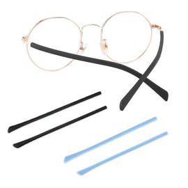 TORWOL Eyeglass Replacement Temples,Anti-Slip Long Silicone Glasses End Tips Ear Sleeve for Thin Metal Glasses Legs