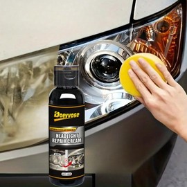 Car Headlight Repair Kit, Headlight Polishing Agent with Sponge, Bright Car Headlight Repair Liquid, Professional Car Care Product, Men Gifts, Car Accessories, Automotive