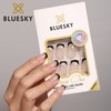 Bluesky Press On Nails - Square Tip - Black French