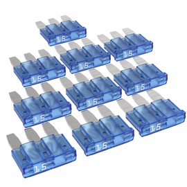 AUPROTEC Micro 3 Car Fuses Blade Fuses MikrOTO III 5A - 15A Selection: 15A Amps Blue, Pack of 10
