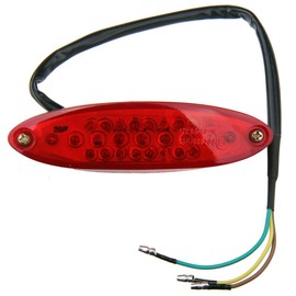 MotorToGo Red LED Brake Tail License Plate Integrated Light Compatible for 2004 Buell Firebolt XB12R