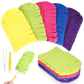 ZHAYAO 10 Pcs Duster Refill Fleece Refills for Swiffer Hand Duster, 360 Degree Dusters Refills, Reusable Duster Pads Washable Dusters for Cleaning Ceiling Fan Hardwoods Window Kitchen Floor