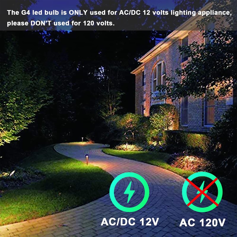 DUMILOO G4 LED Bulb 4W 3000K Warm White 12V AC/DC