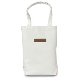 Amoji T11158 Women's Tote Bag, Men's, Canvas, Shoulder Bag, Eco Bag, Canvas Tote, Cloth, White