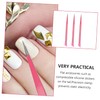 jojofuny 3pcs Multifunctional Dual-headed Nail Art Tweezers Comfortable and Tools