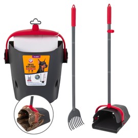 Arm & Hammer Pooper Scooper for Extra Large Dogs Heavy Duty, Outside Yard Dog Poop Scoop Pet Waste Clean Up with Bag Attachment - 2 Waste Bags Included
