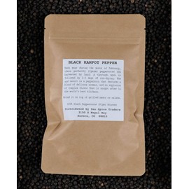 Organic Kampot Black Peppercorns | Zen Spice Traders - Rare Cambodian Peppercorns | 4 ounces