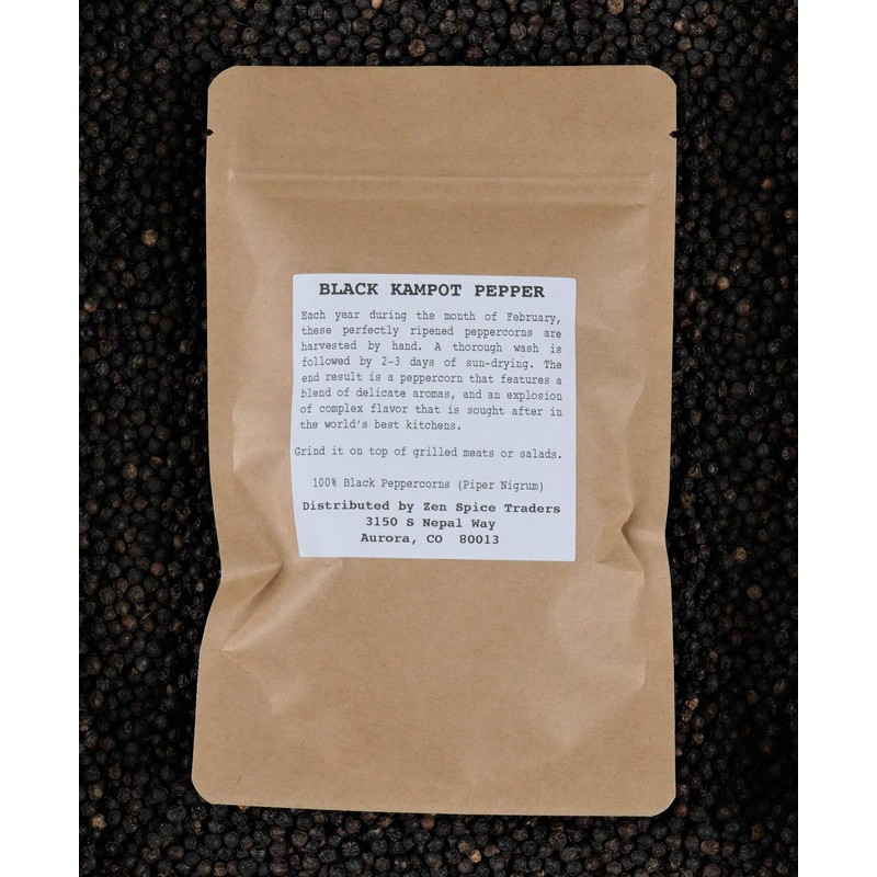 Organic Kampot Black Peppercorns | Zen Spice Traders - Rare