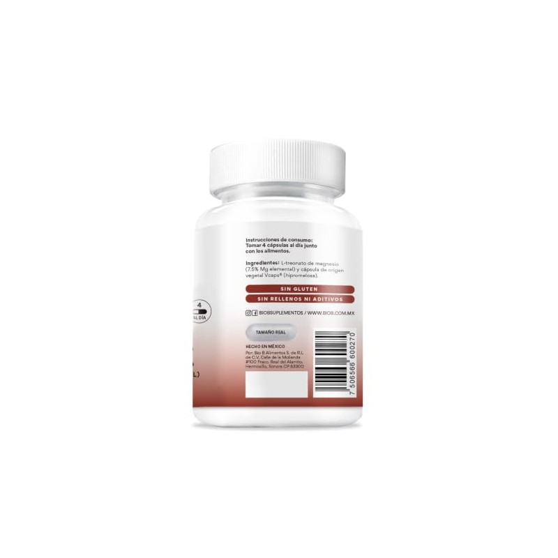 BIO B L-Treonato de Magnesio 2000mg | Memoria y Concentración