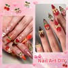 Tatiwoo 18 Styles Gold Bows Nail Charms, Cherry Heart Bow
