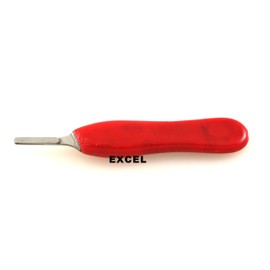 Excel Scalpel Handle #6 Red Plastic Grip - fitting surgical blades #20 thru 25