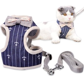 ZaKaBox Cat Harness Escape Proof Small Cat and Dog Harness Mesh Harness - Adjustable Soft Vest Harnesses for Small Medium Cats (S)