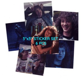 EDDIE | MUNSON 6 or 8 PCS STICKER SET | 3x3 or 2x2 Square Borderless Stickers