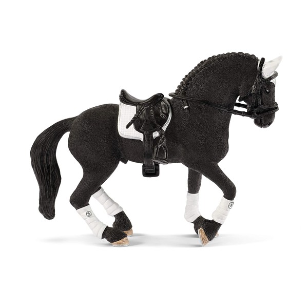Schleich Horse Club Friesian Stallion Riding Tournament 3-piece Educational Playset for Kids Ages 5-12