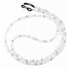 Handmade White, Clear and Silver, Multi, Handmade Beaded Eyeglass Sunglass