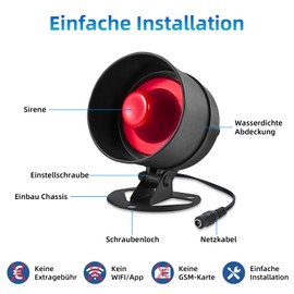 Home Alarm System, Door Alarm System, 115 dB with 4 Door Alarms, 2 Motion Sensors, Outdoor 2 Remote Control, 1 Siren Horn, Window Burglary Protection, Ring Alarm for Door, Window, Motorhome, Garage,