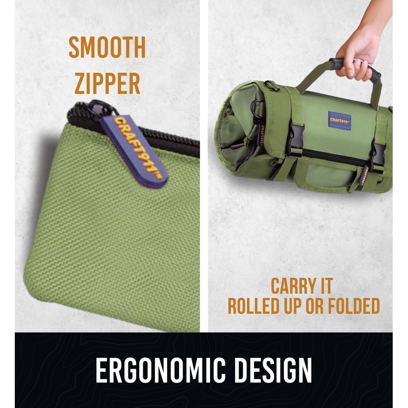 CRAFT911 Durable Tool Bag Organizers w/Detachable 6 Tool Pouches –