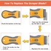 Razor Blade Scrape with 20pcs Extra Blades, Scraper Tool, Razor