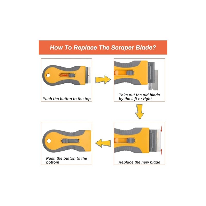 Razor Blade Scrape with 20pcs Extra Blades, Scraper Tool, Razor