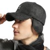 Men's Winter Warm Wool Woolen Tweed Peaked Baseball Cap Hat