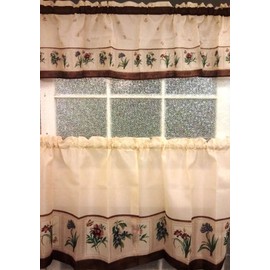 The_Curtain_Shop Botanical Complete 36" Tier & Valance Set